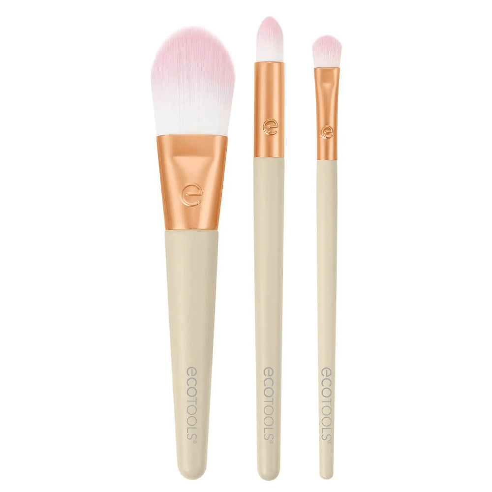 EcoTools Limited Edition 3 Piece Bamboo Mini Makeup Brushes Max Glow