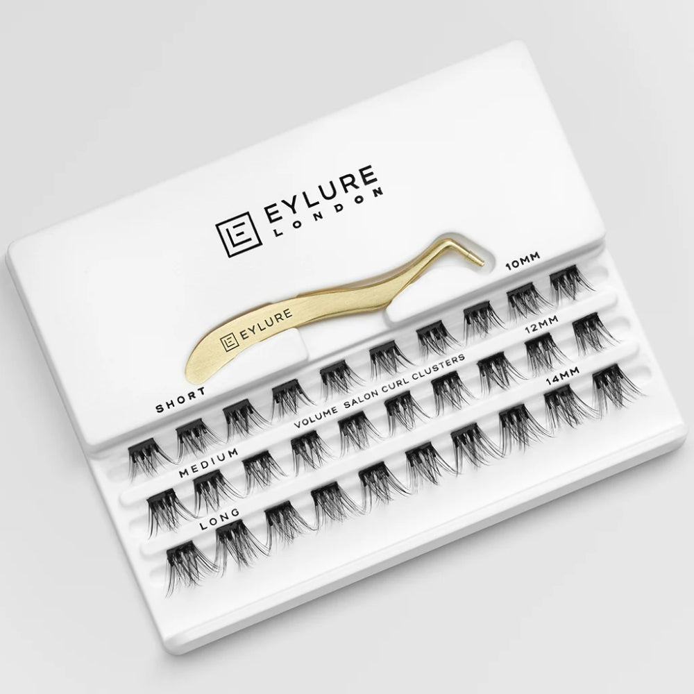 Eylure Underlash Pre-Glued Volume Salon Curl Individual Lash Clusters Black x30
