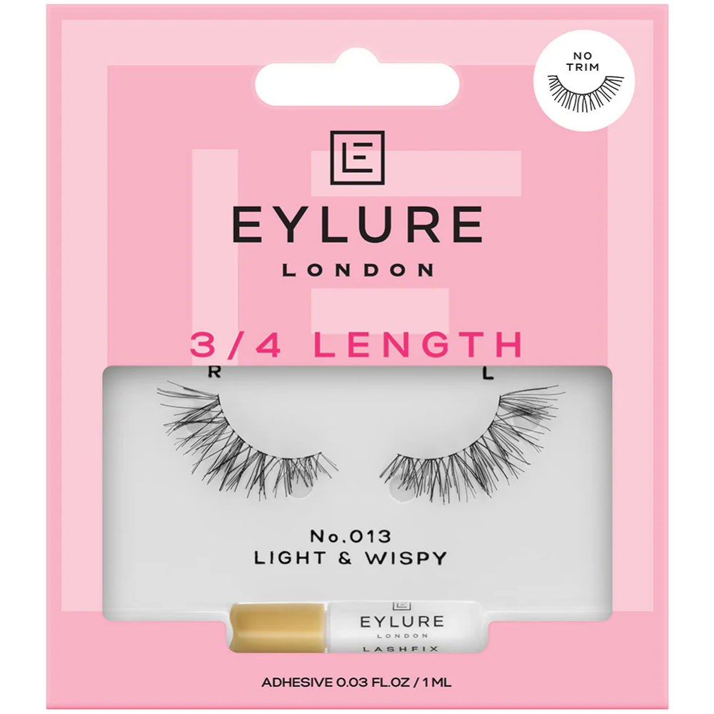 Eylure 3/4 Length 013 Natural No Trim Strip Lashes Black