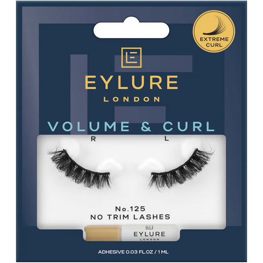 Eylure Extreme Volume & Curl 3/4 Length 125 No Trim Strip Lashes Black