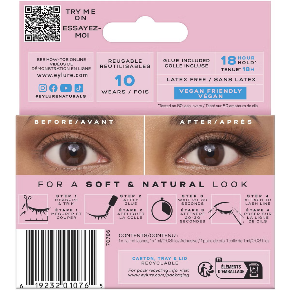Eylure Naturals 033 Wispy Strip Lashes Brown/Black