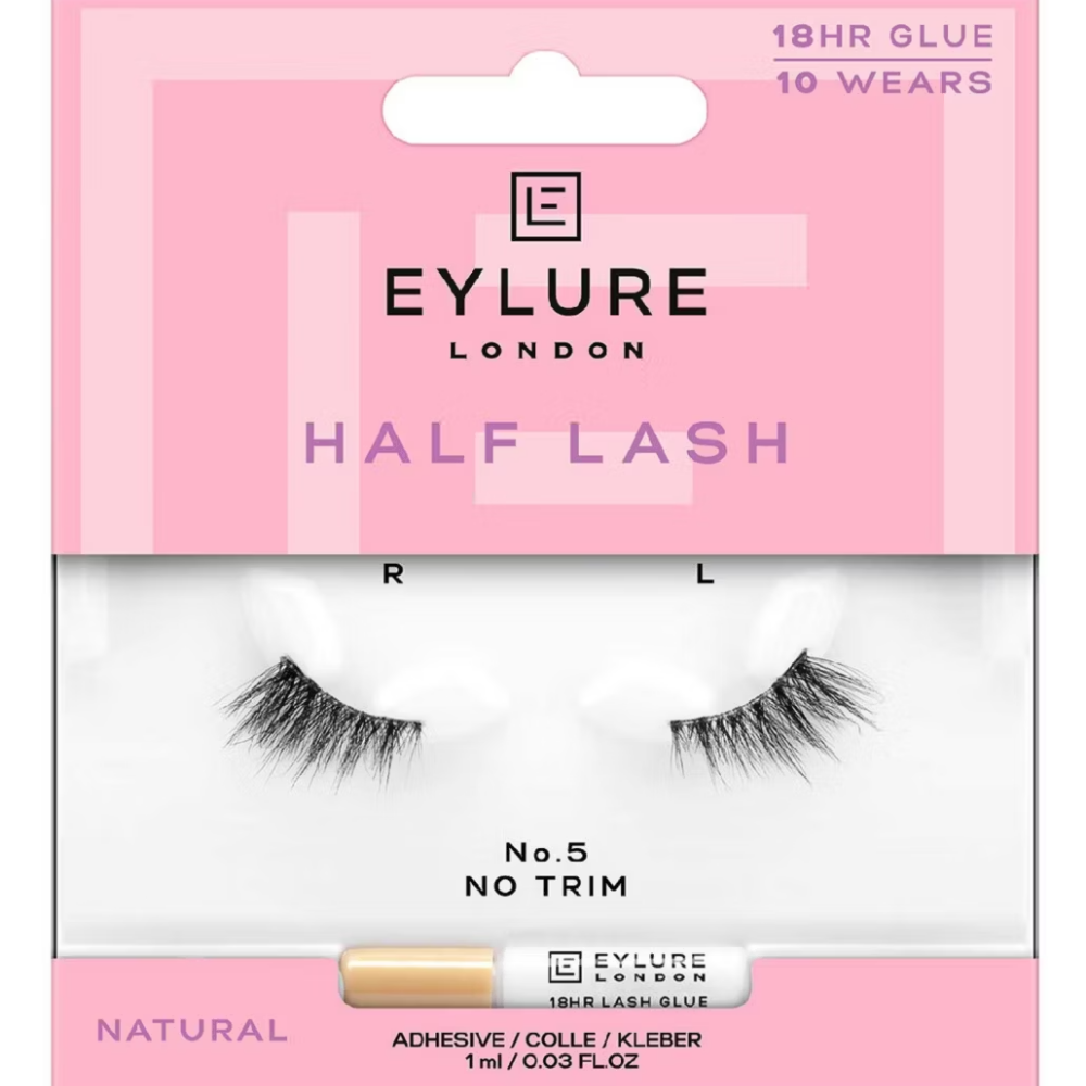 Eylure Half Lash No. 5 Natural No Trim Strip Lashes Black