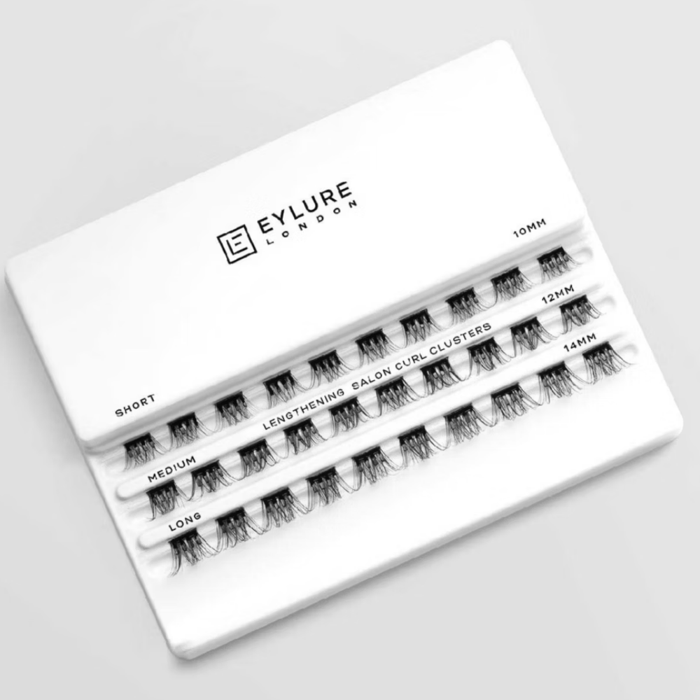 Eylure Underlash Pre-Glued Lengthening Salon Curl Individual Lash Clusters Black x30