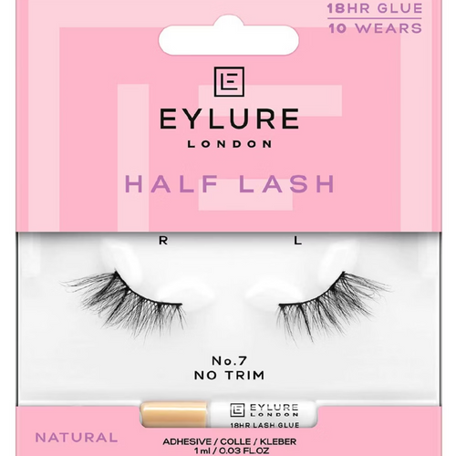Eylure Half Lash No. 7 Natural No Trim Strip Lashes Black