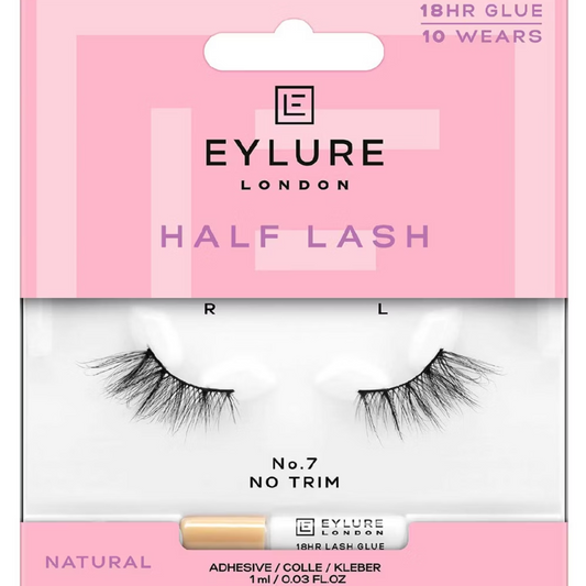Eylure Half Lash No. 7 Natural No Trim Strip Lashes Black