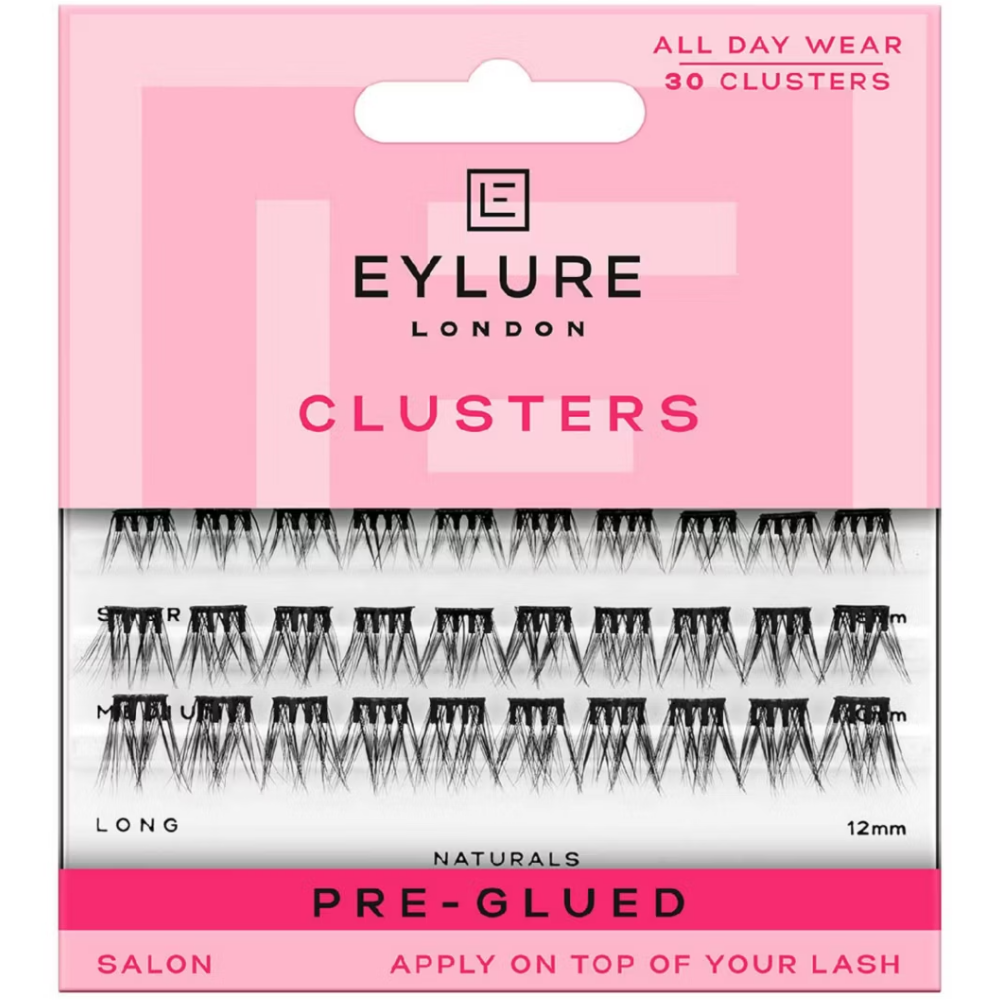 Eylure Salon Clusters Pre-Glued Individual Lash Clusters Naturals Black x30