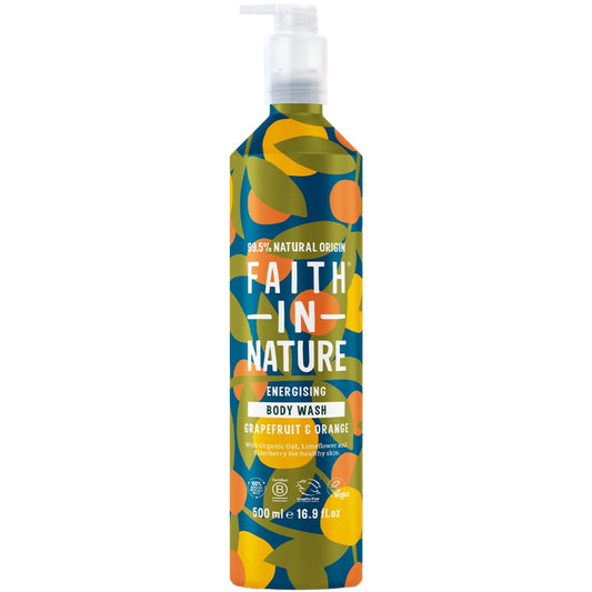 Faith In Nature Grapefruit & Orange Body Wash Aluminium Bottle 500ml