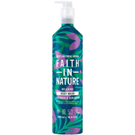 Faith In Nature Lavender & Geranium Body Wash Aluminium Bottle 500ml