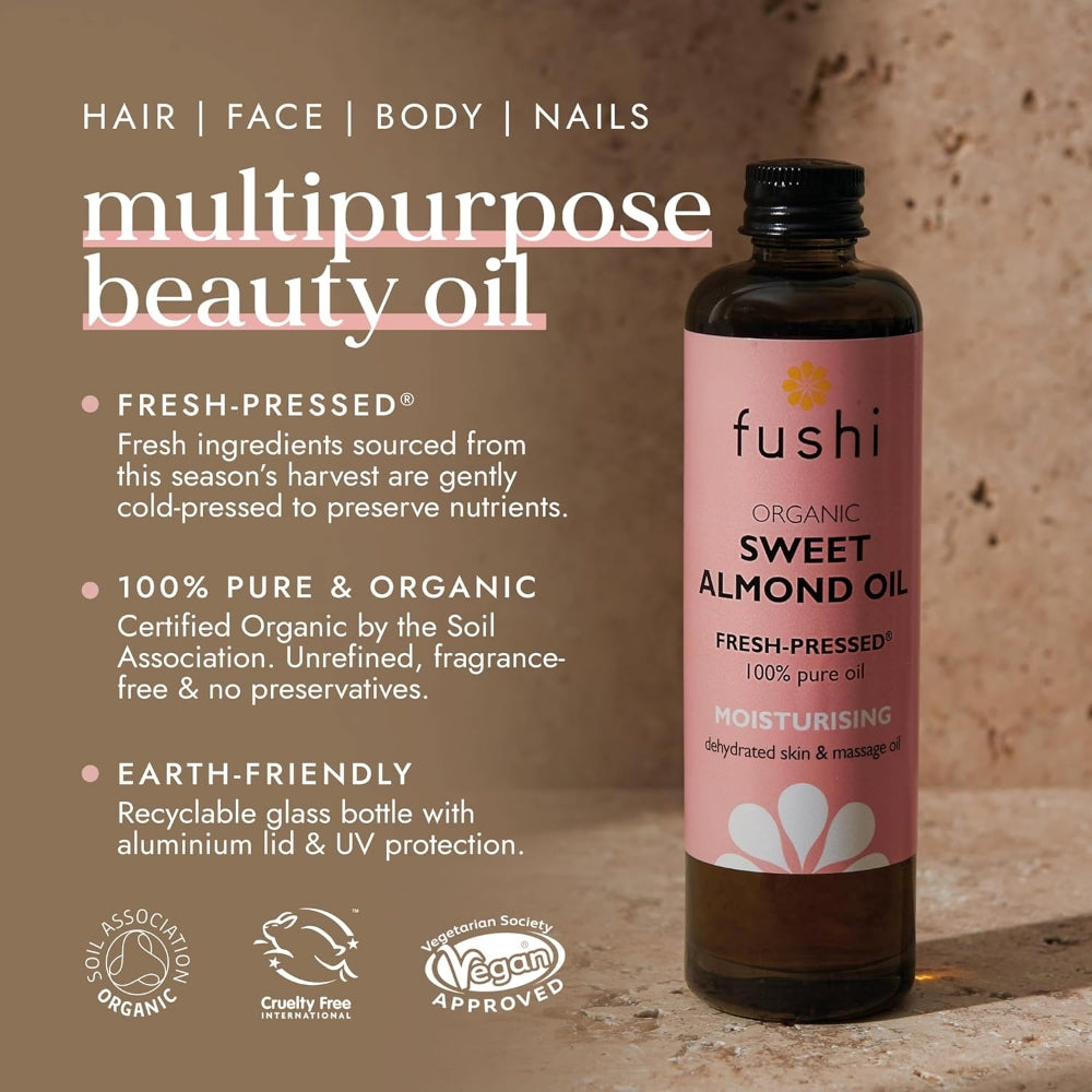 Fushi Organic Fresh-Pressed Sweet Almond Oil 100ml