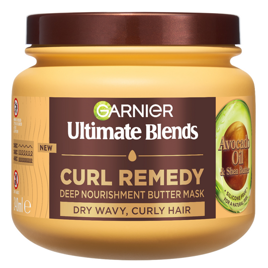 Garnier Ultimate Blends Curl Remedy Avocado Oil & Shea Butter Deep Nourishment Butter Hair Mask 340ml