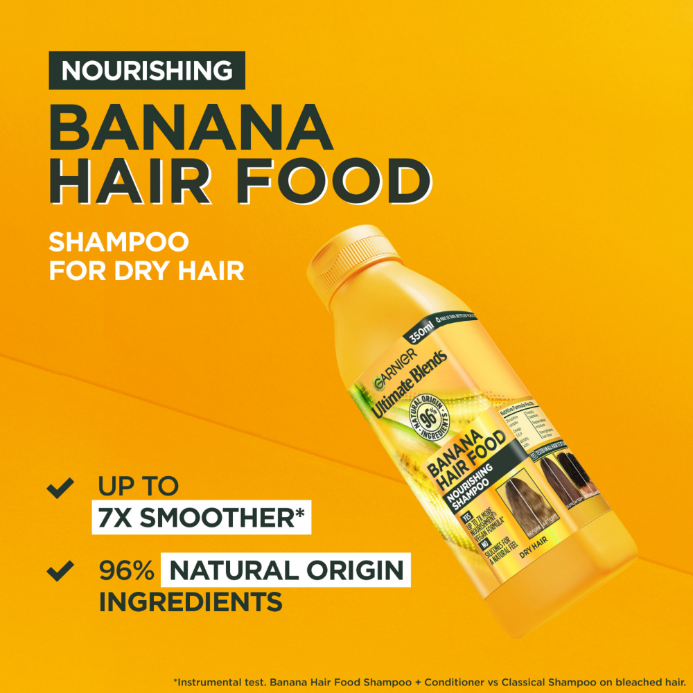 Garnier Ultimate Blends Banana Hair Food Nourishing Shampoo 350ml