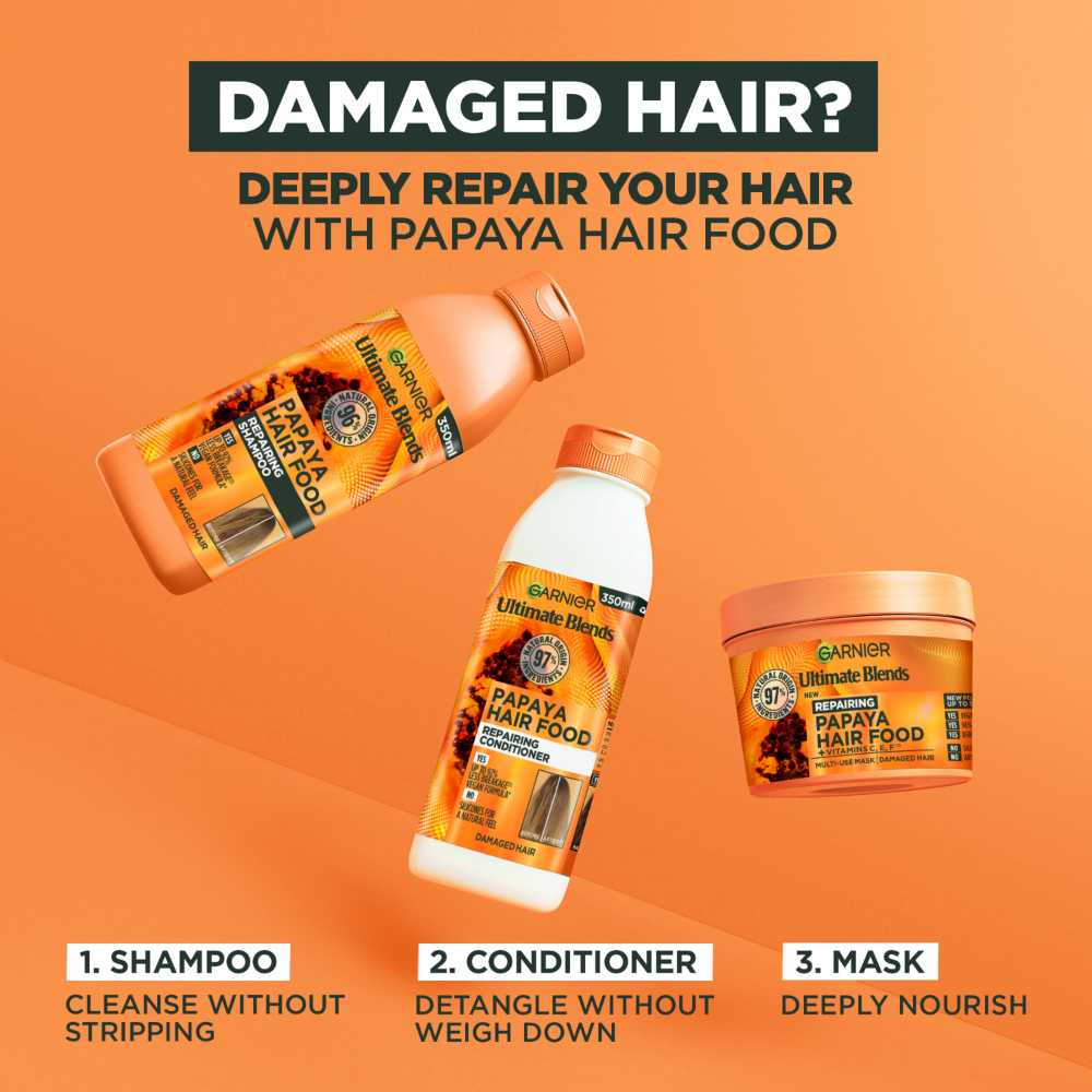 Garnier Ultimate Blends Papaya Hair Food Repairing Conditioner 350ml