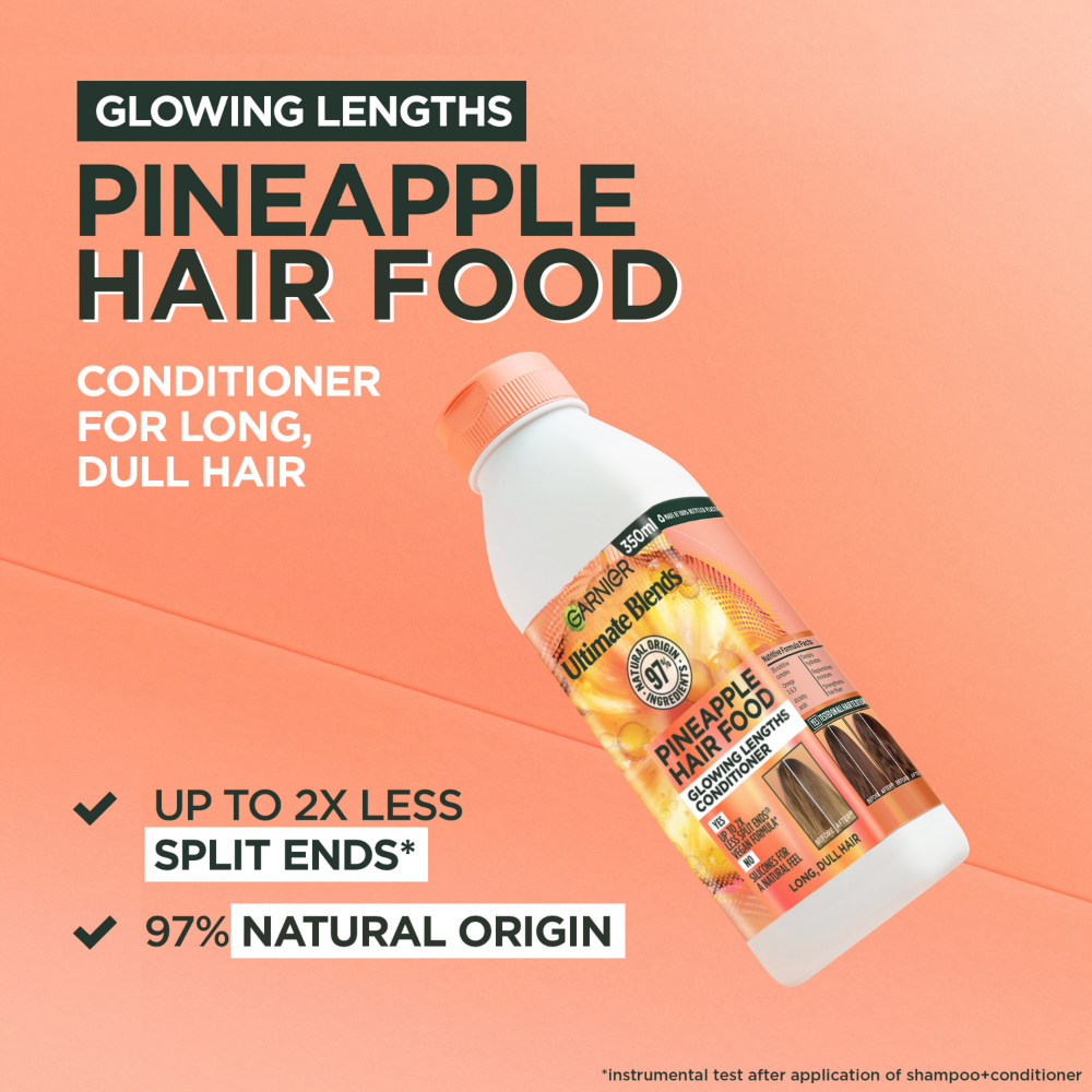 Garnier Ultimate Blends Pineapple Hair Food Glowing Lengths Conditioner 350ml