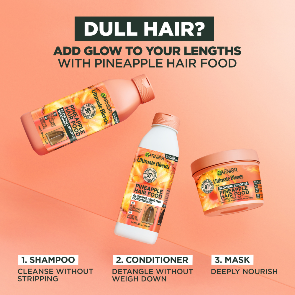 Garnier Ultimate Blends Pineapple Hair Food Glowing Lengths Conditioner 350ml