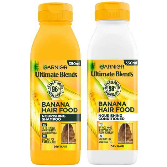 Garnier Ultimate Blends Banana Hair Food Nourishing Shampoo & Conditioner Twin 2 x 350ml