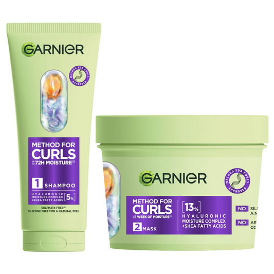 Garnier Method For Curls Shampoo 200ml & Mask 370ml Twin
