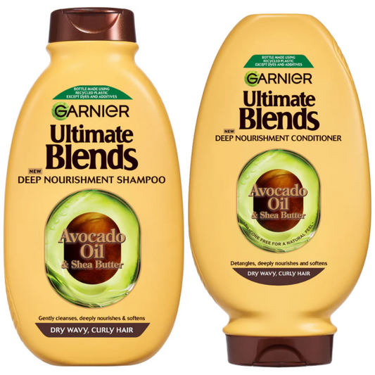 Garnier Ultimate Blends Avocado Oil & Shea Butter Deep Nourishment Shampoo 300ml & Conditioner 250ml Twin