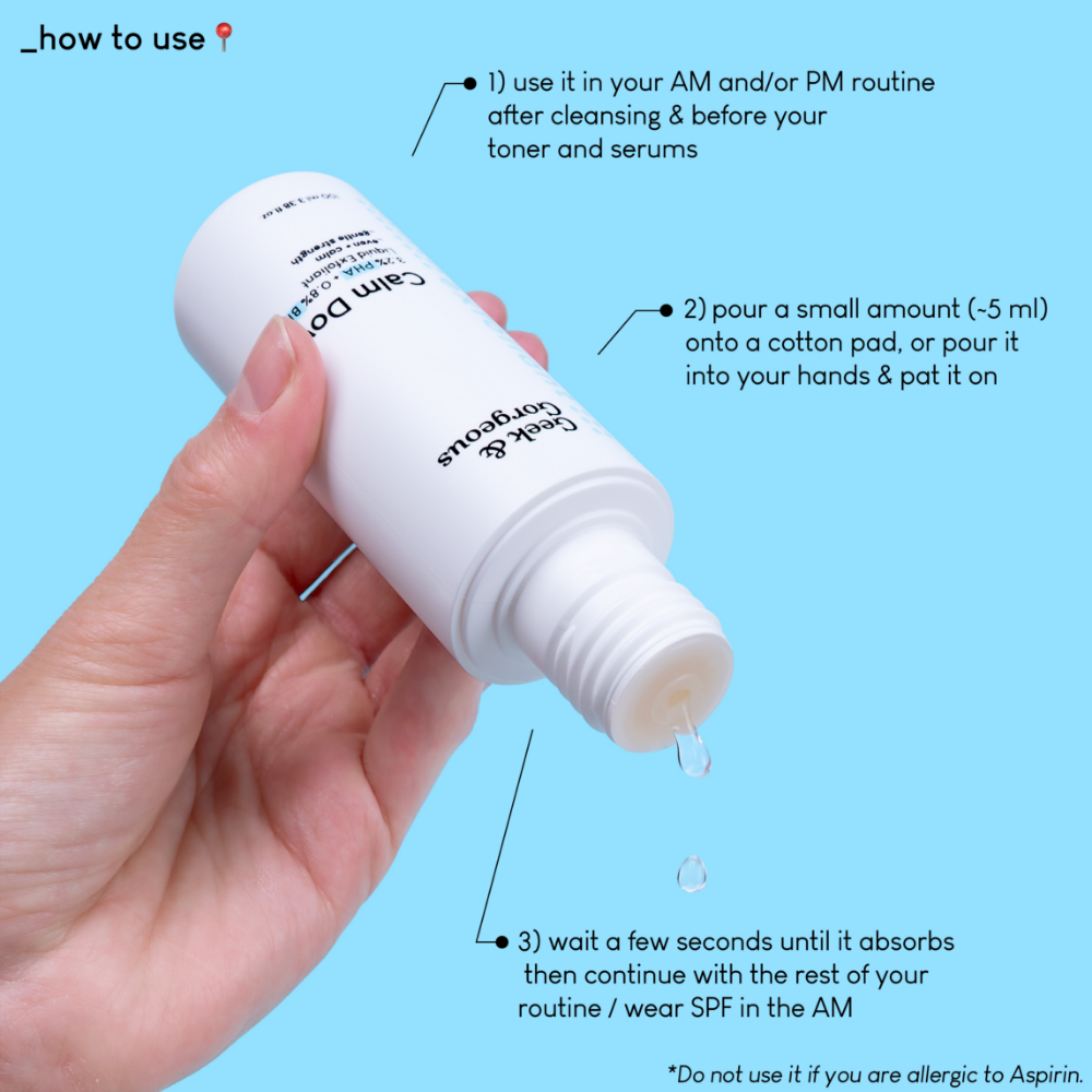 Geek & Gorgeous Calm Down 4% PHA + BHA Liquid 100ml