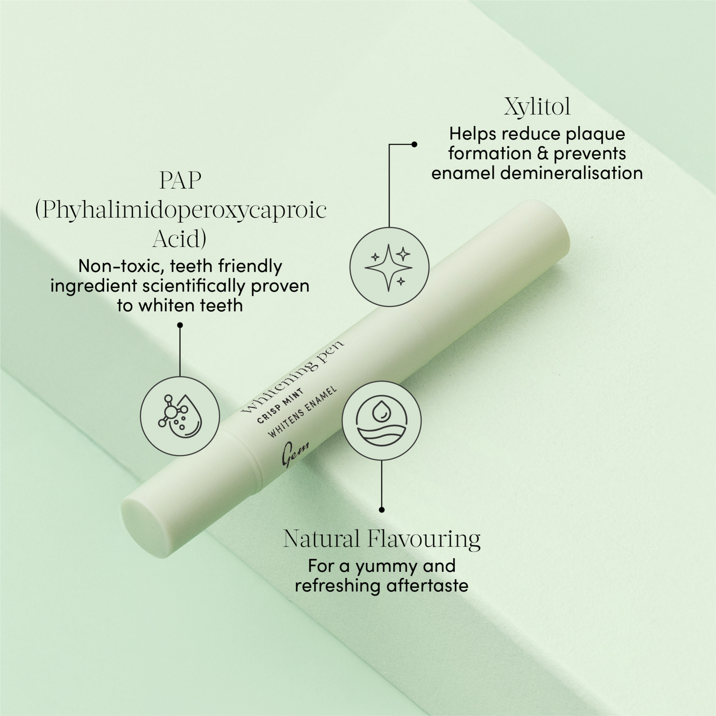 Gem Whitening Pen PAP Crisp Mint 4ml