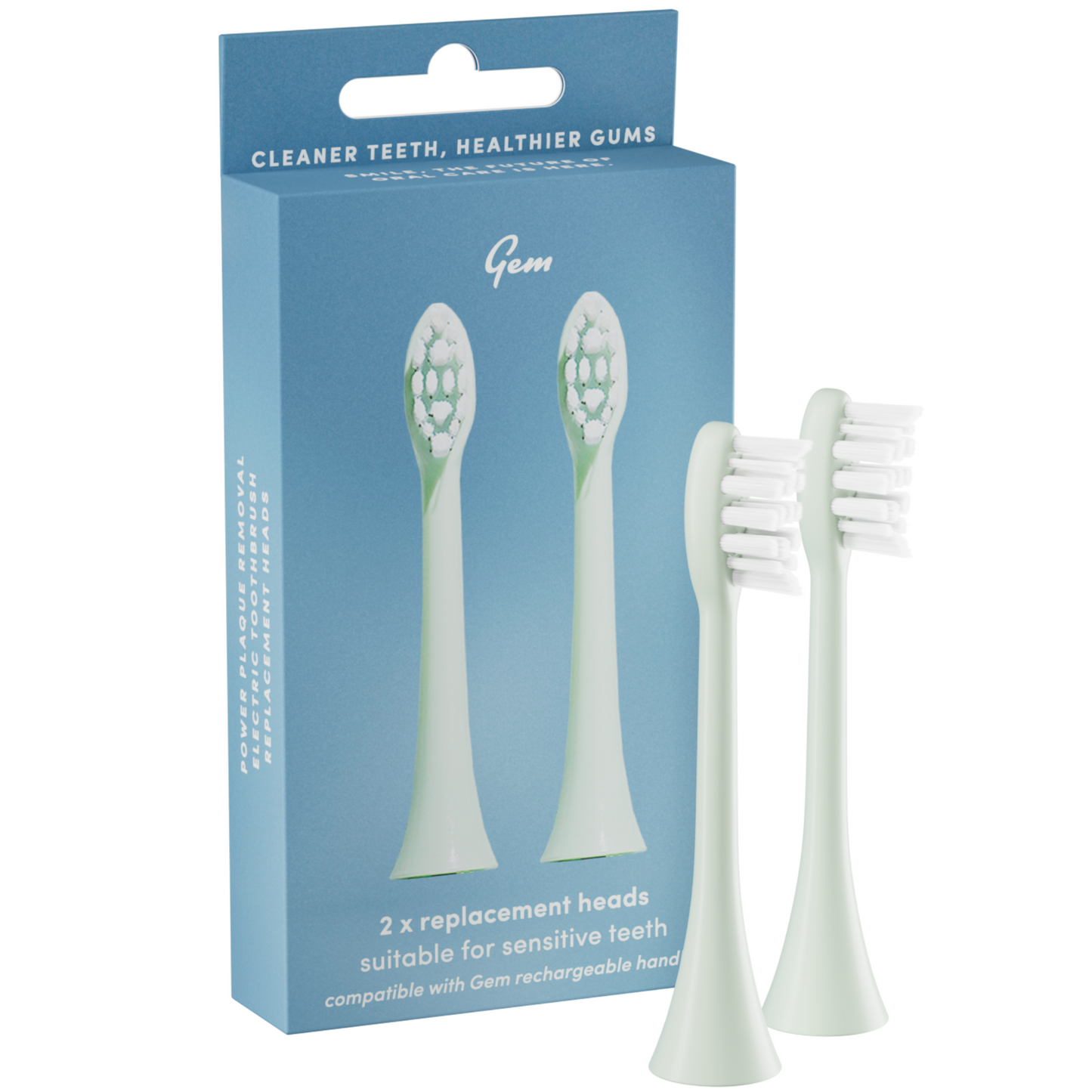 Gem Electric Toothbrush Replacement Heads Mint