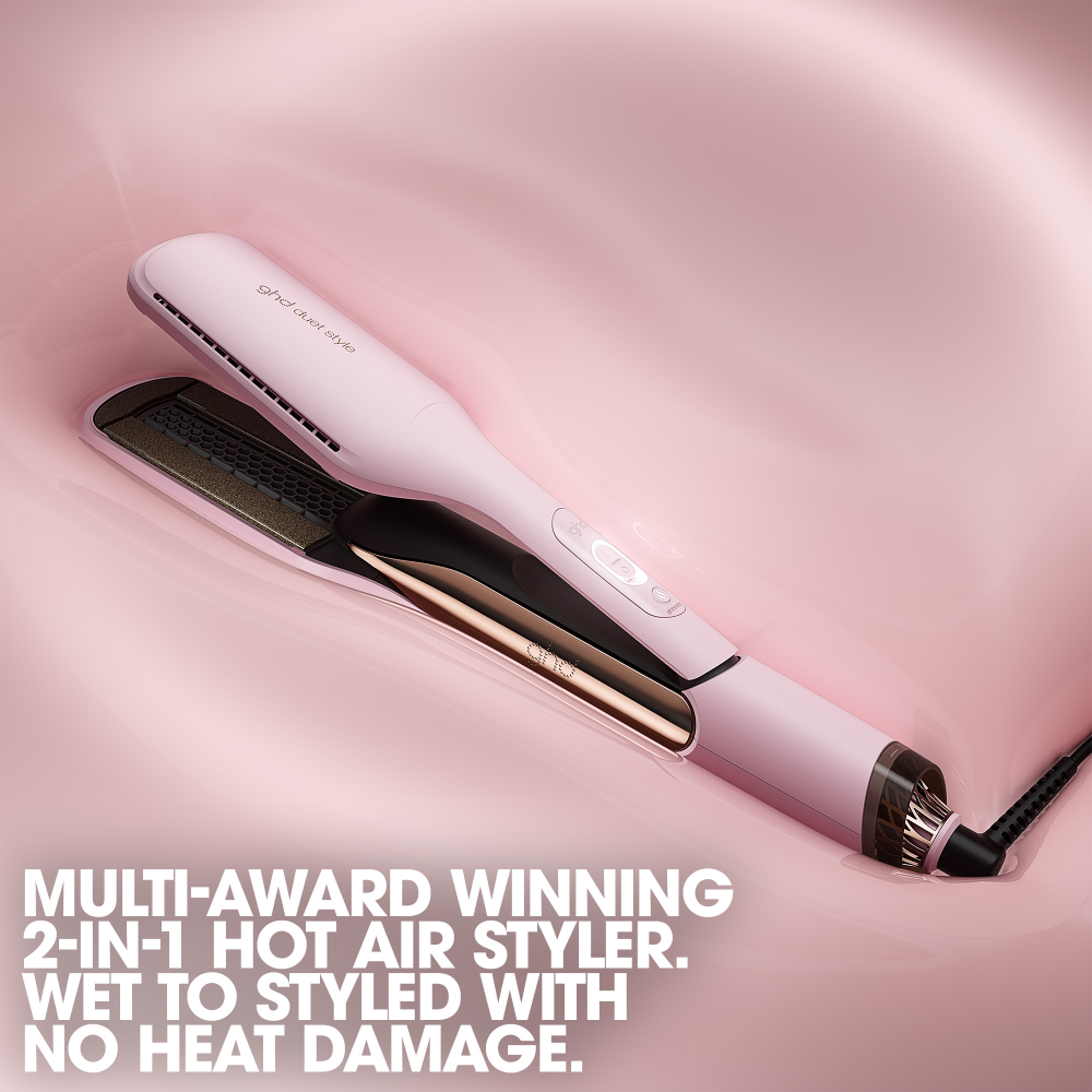 ghd Limited Edition Duet Style 2-in-1 Hot Air Straightener, Drier & Styler Pink Sorbet