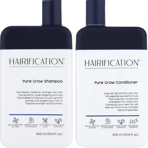 Hairification Pure Grow Shampoo & Conditioner Twin 2 x 300ml