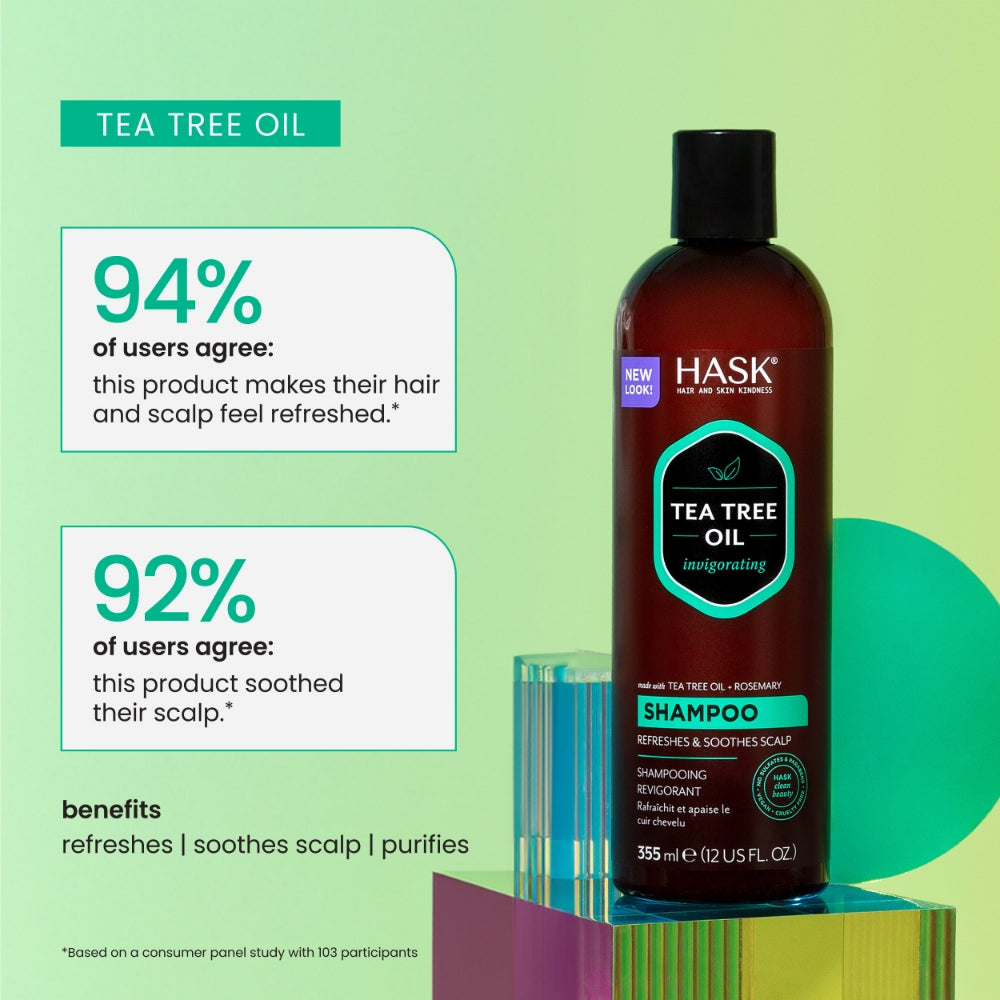 Hask Tea Tree Oil Invigorating Shampoo 355ml