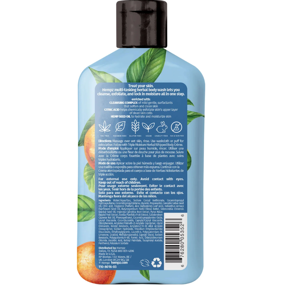 Hempz Triple Moisture Herbal Body Wash 500ml
