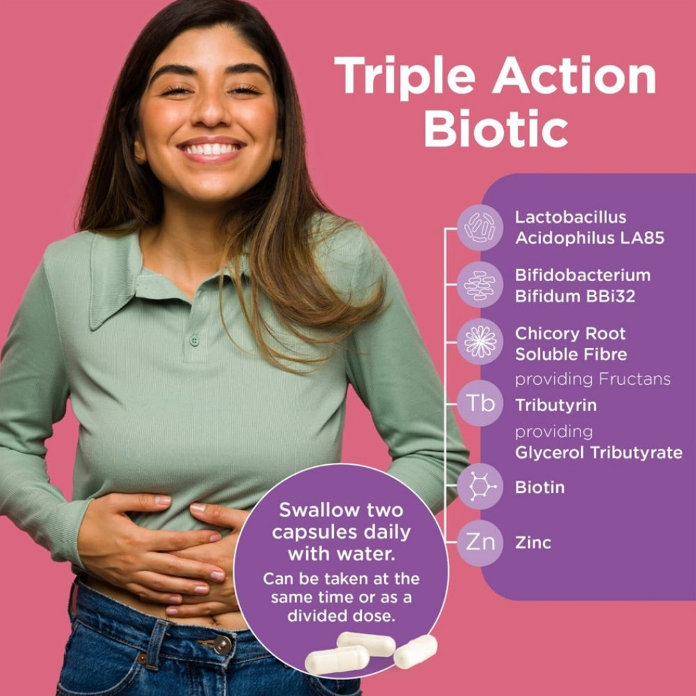 Healthspan Triple Action Biotic 60 Capsules