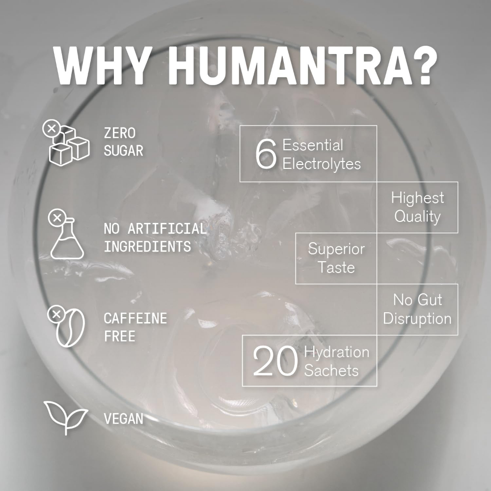 Humantra Himalayan Lime Electrolyte Powder Hydrating Supplement x20