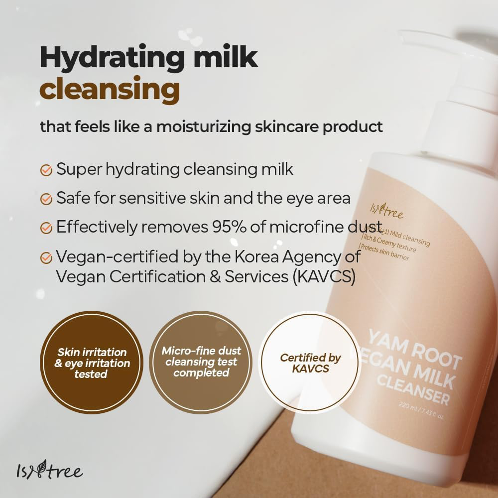 Isntree Yam Root Vegan Milk Cleanser 220ml