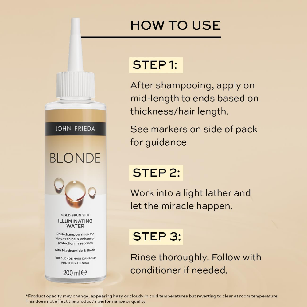 John Frieda Blonde Gold Spun Silk Illuminating Water 200ml