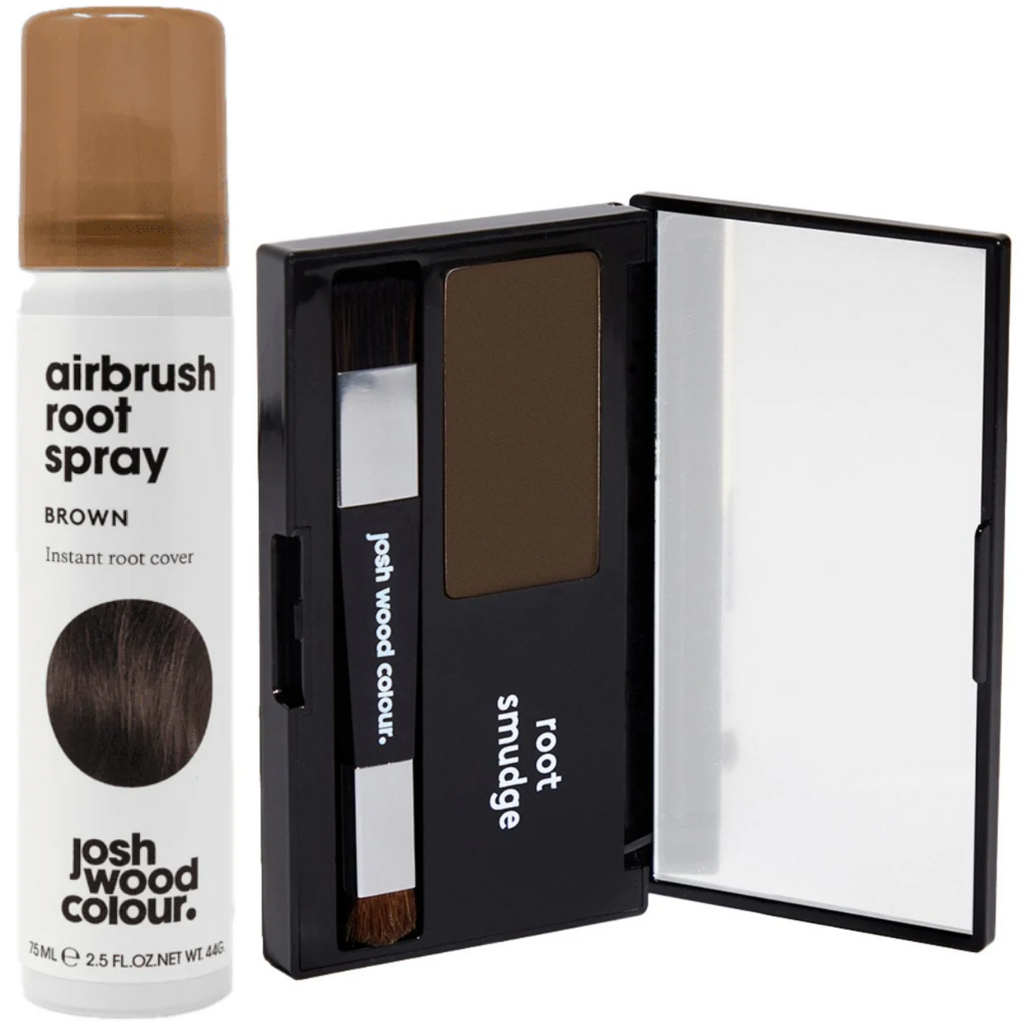 Josh Wood Colour Brown Root Smudge 4g & Airbrush Root Spray 75ml Duo