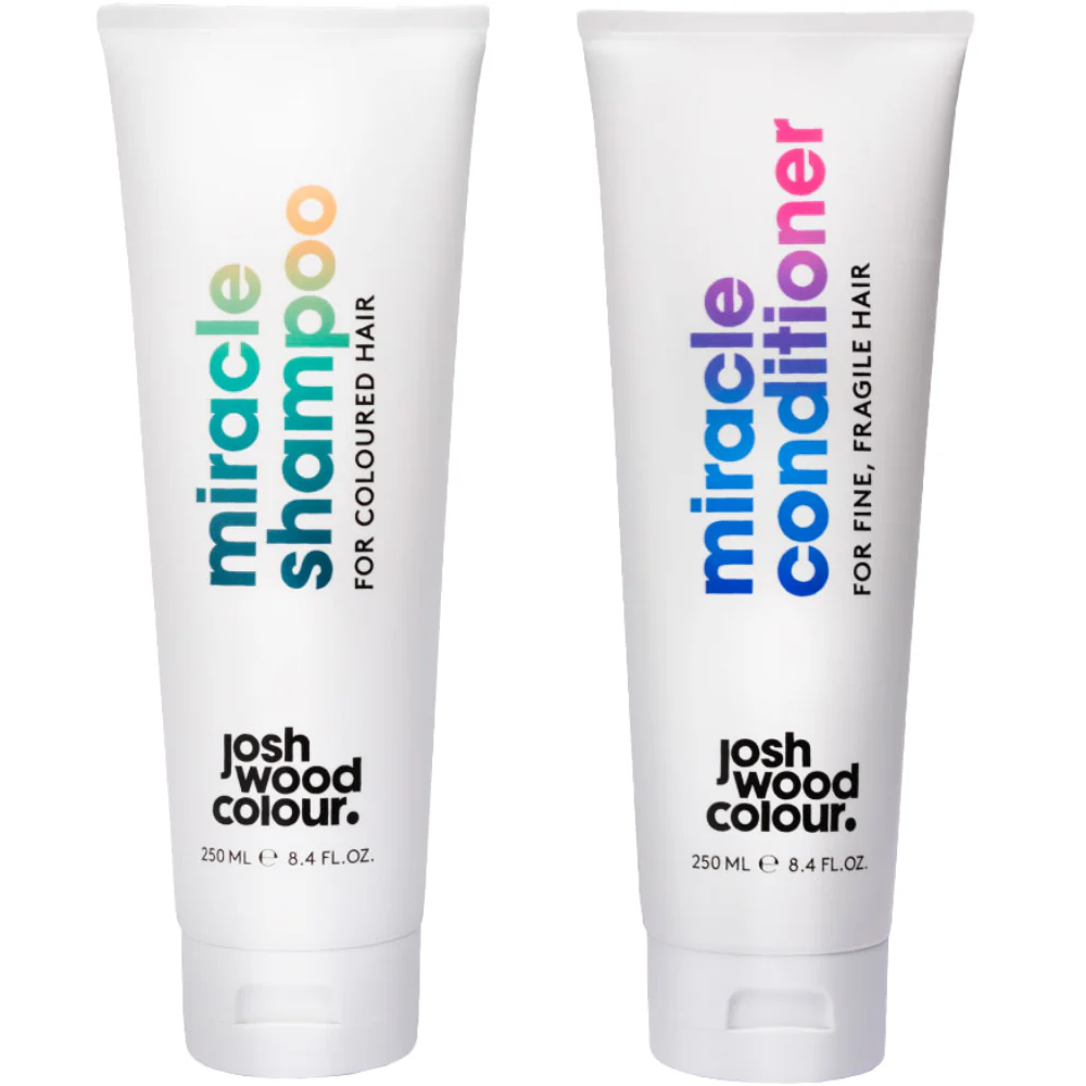 Josh Wood Colour Miracle Shampoo & Miracle Conditioner for Fine & Fragile Hair 2 x 250ml