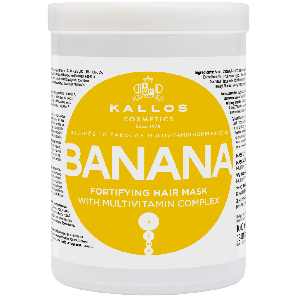 Kallos Cosmetics Banana Fortifying Multivitamin Hair Mask 1000ml