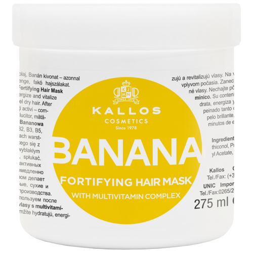 Kallos Cosmetics Banana Fortifying Multivitamin Hair Mask 275ml