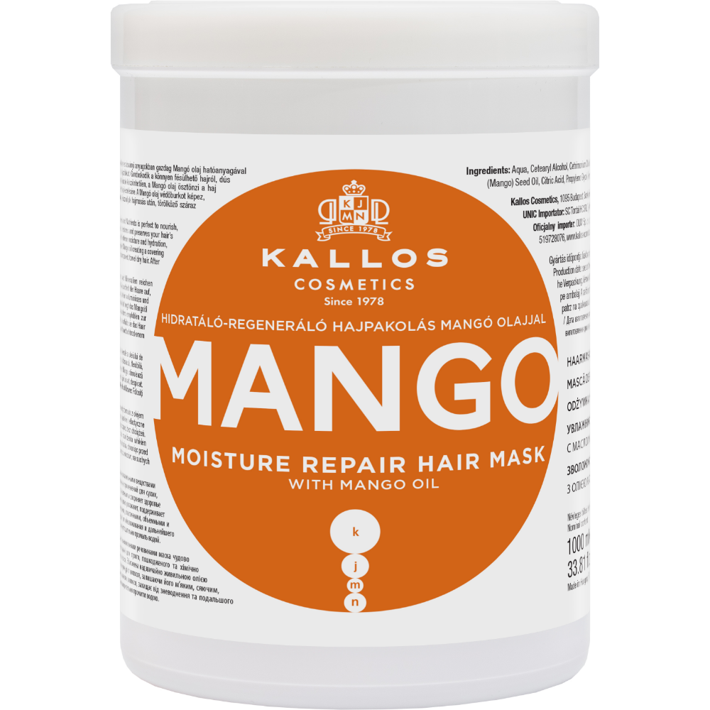 Kallos Cosmetics Mango Moisture Repair Hair Mask 1000ml