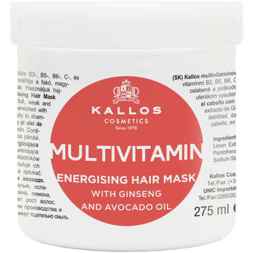 Kallos Cosmetics Multivitamin Energising Hair Mask 275ml