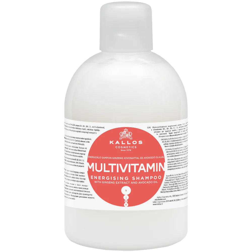 Kallos Cosmetics Multivitamin Energising Shampoo & Hair Mask Twin 2 x 1000ml