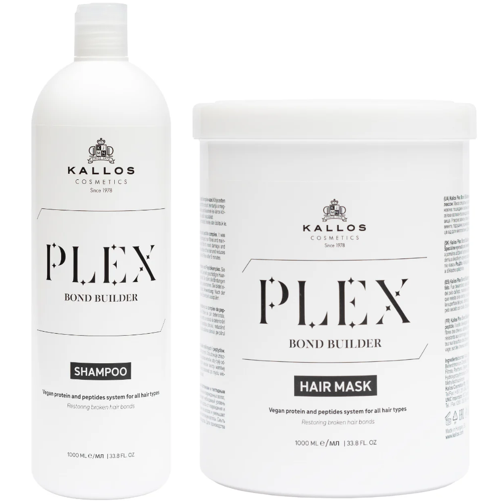 Kallos Cosmetics Plex Bond Builder Shampoo & Hair Mask Twin 2 x 1000ml