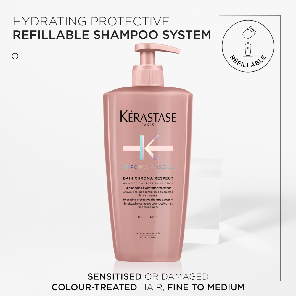 Kérastase Chroma Absolu Bain Chroma Respect Protective Shampoo Refillable Bottle 500ml