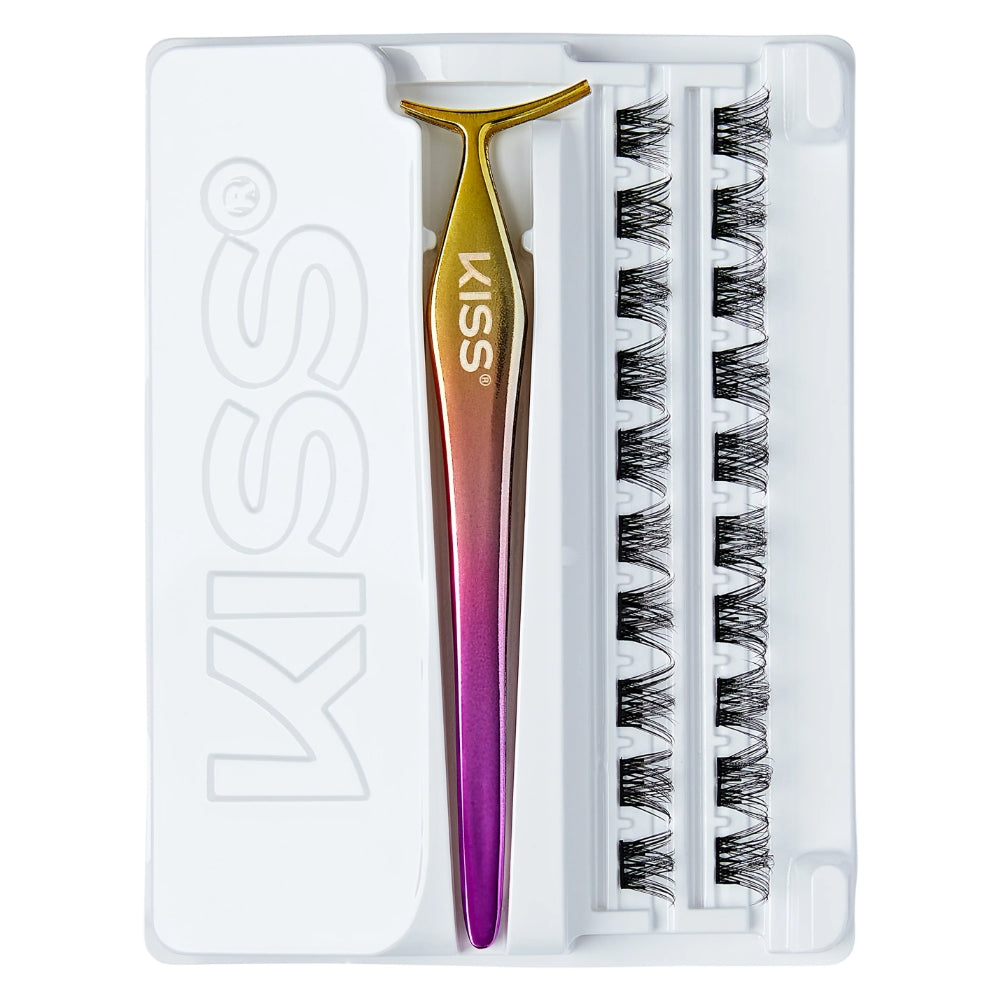 Kiss imPress Press-On Falsies Individual Lashes Black Authentic 12 Clusters