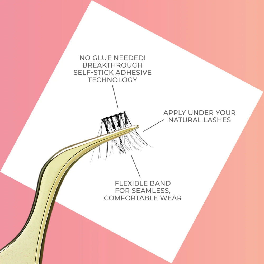 Kiss imPress Press-On Falsies Individual Lashes Black 05 Bold Volume 12 Clusters