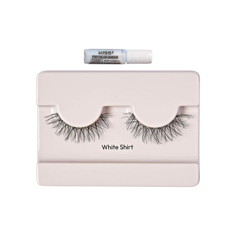 Kiss The New Natural 01 White Shirt False Strip Lashes Black