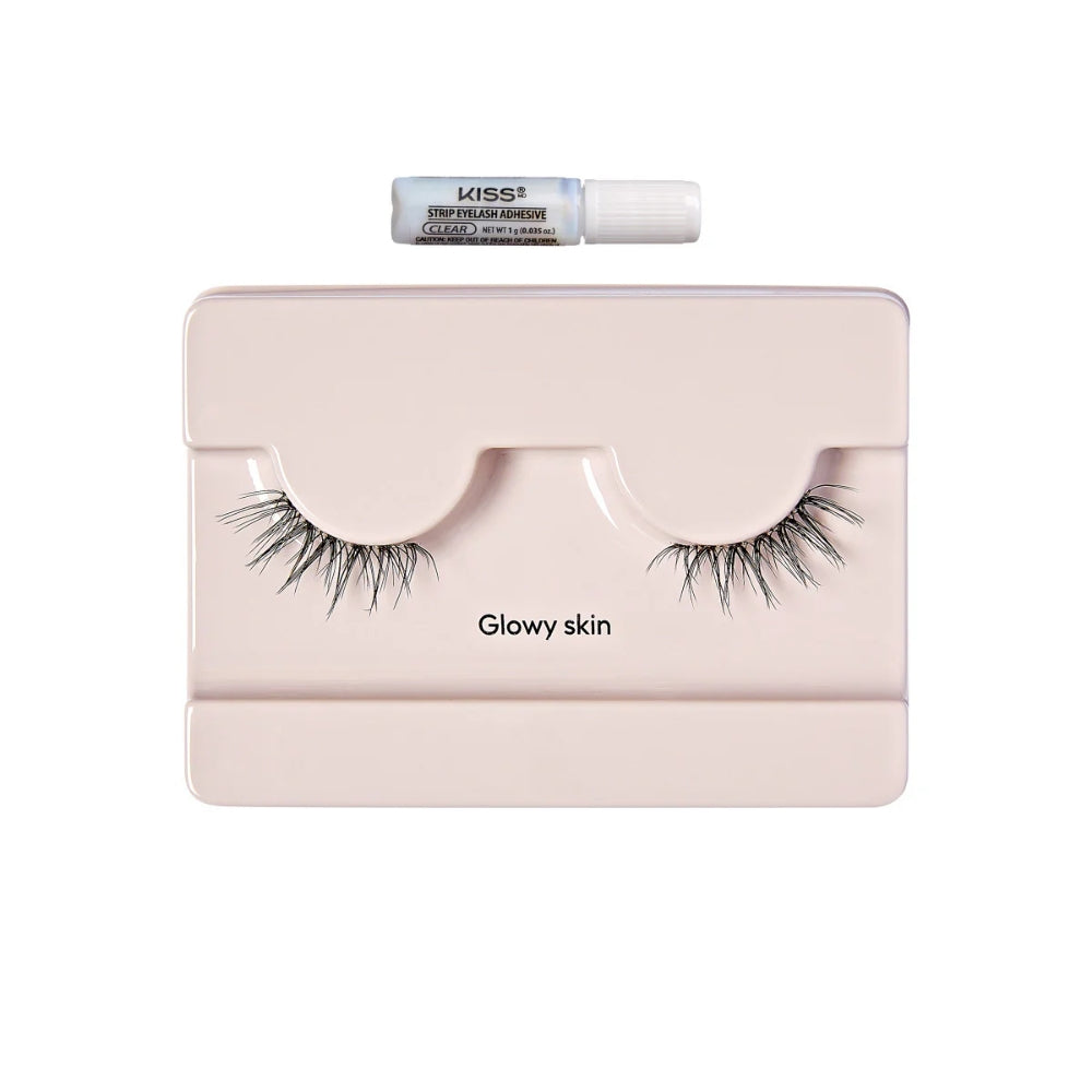 Kiss The New Natural 01 Glowy Skin Half Strip Lashes Black