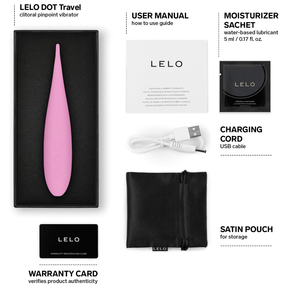 LELO Dot Travel Clitoral Pinpoint Vibrator Pink