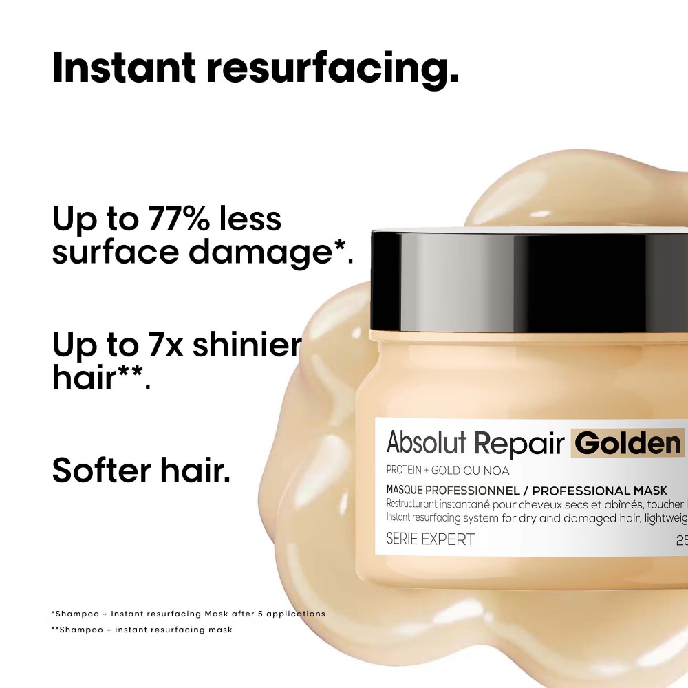 L'Oreal Professionnel Serie Expert Absolut Repair Protein + Gold Quinoa Golden Resurfacing Mask 250ml