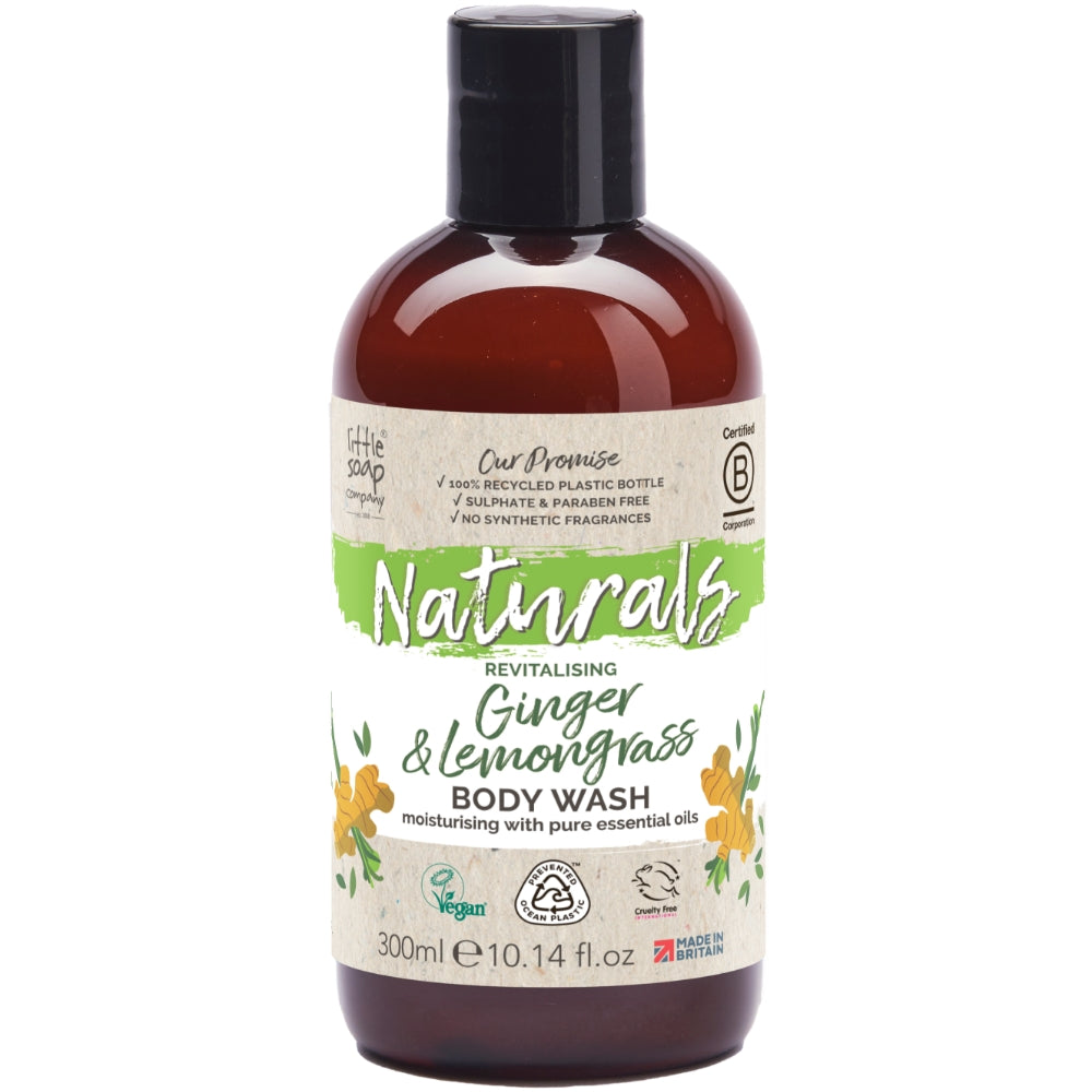 Little Soap Company Naturals Ginger & Lemongrass Revitalising Body Wash 300ml