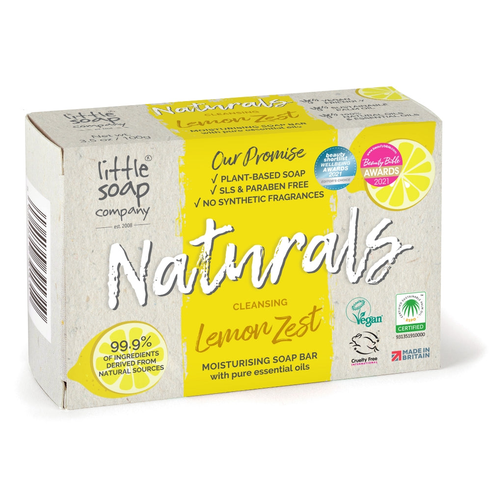 Little Soap Company Naturals Moisturising Soap Bar Lemon Zest 100g