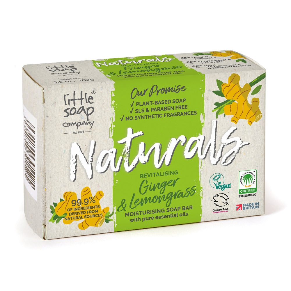 Little Soap Company Naturals Moisturising Soap Bar Ginger & Lemongrass 100g